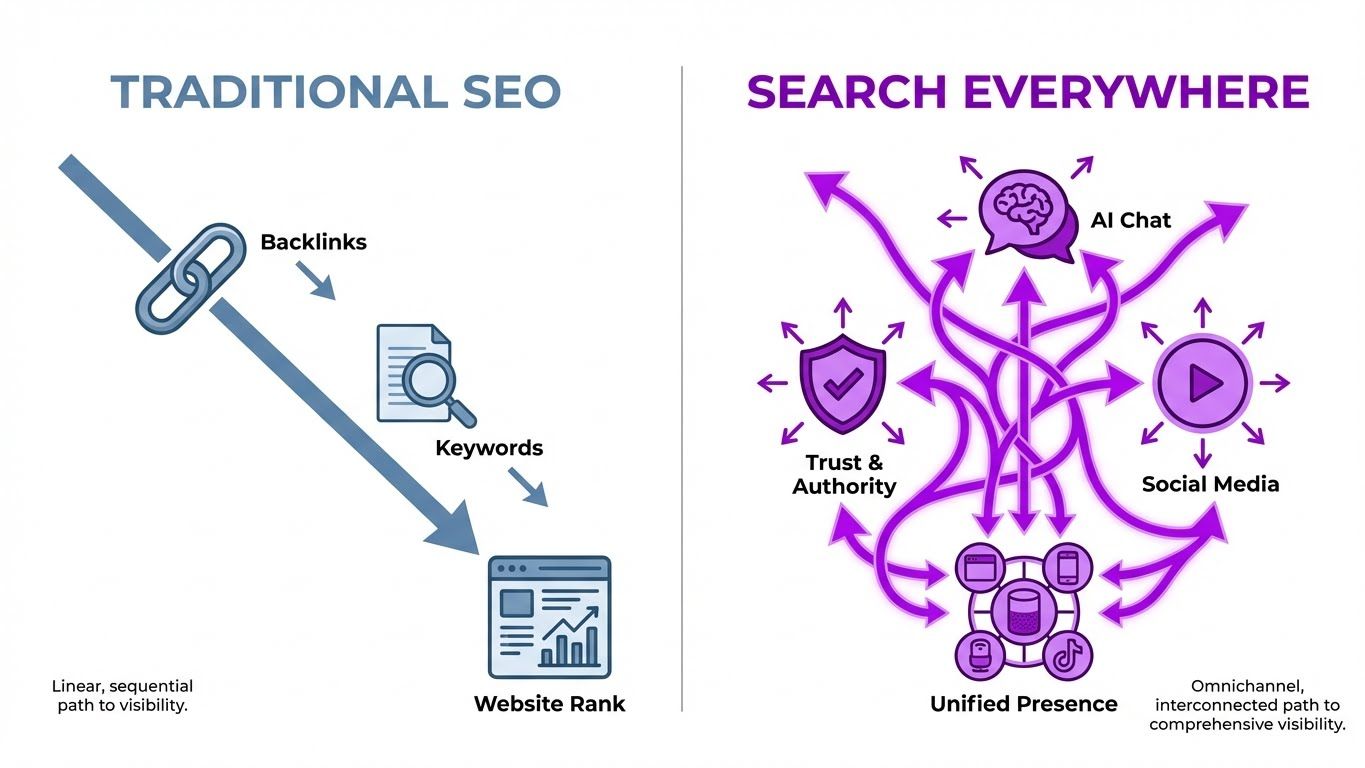 Beyond the Blue Link: A Strategic Framework for the "Search Everywhere" Era