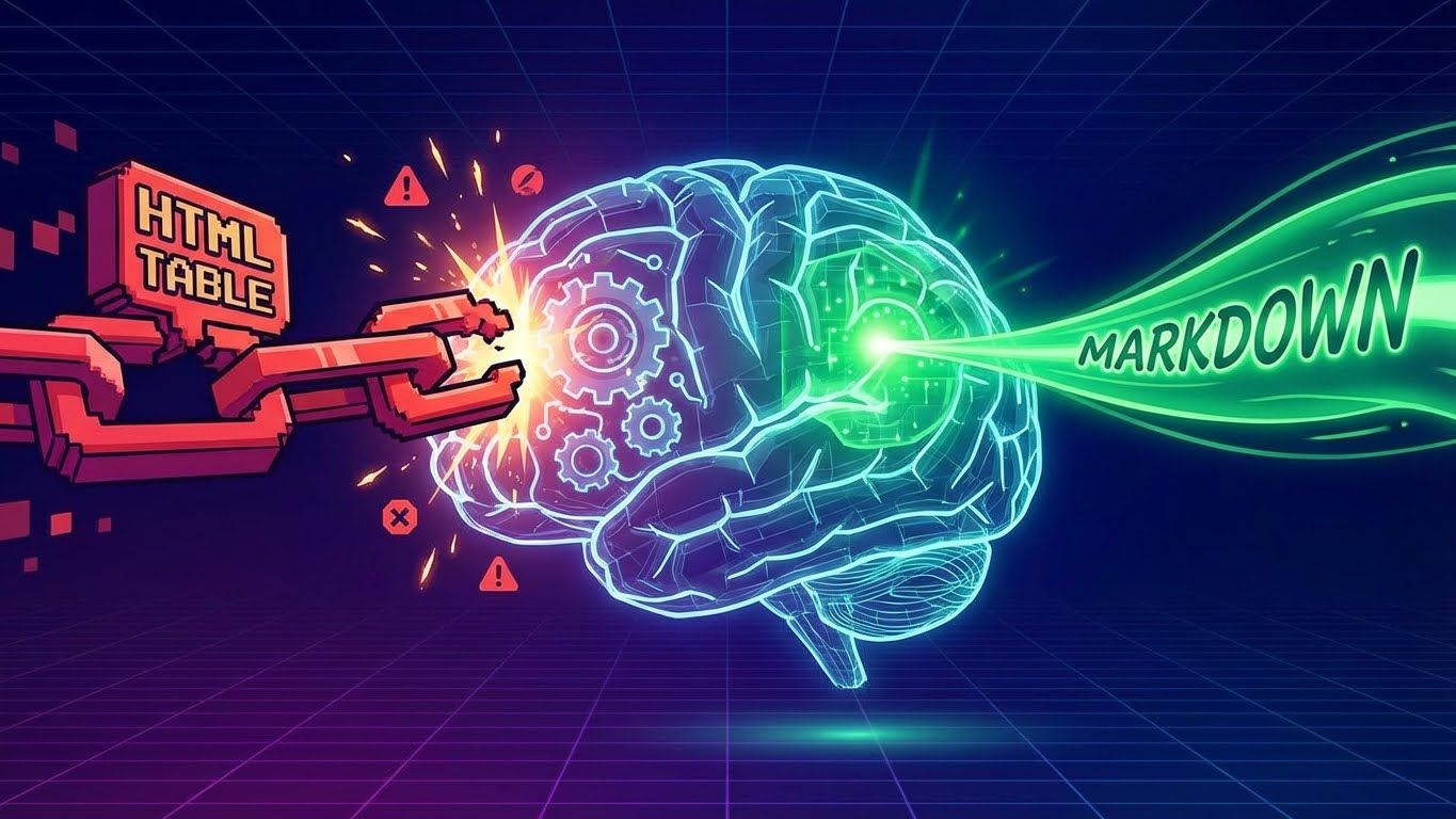 The Token Tax: How HTML Tables Break Your AI Rankings (And How to Fix It)