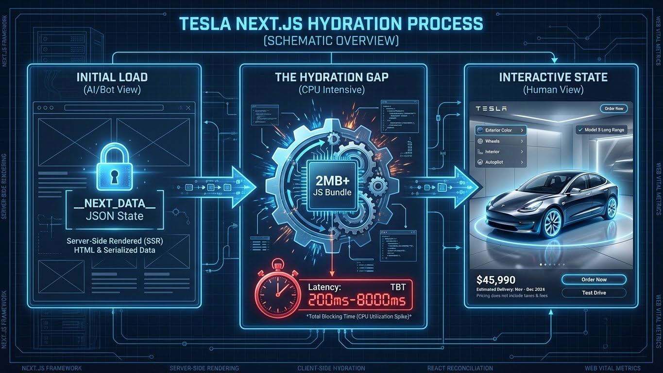 Case Study: Tesla Next.js vs. Ford AEM – A Forensic Architecture Audit