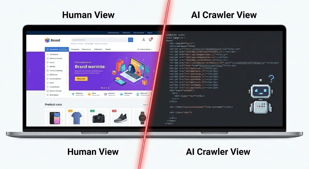 The Invisible Website: Why ChatGPT and Gemini Can't "Read" Your Current Site